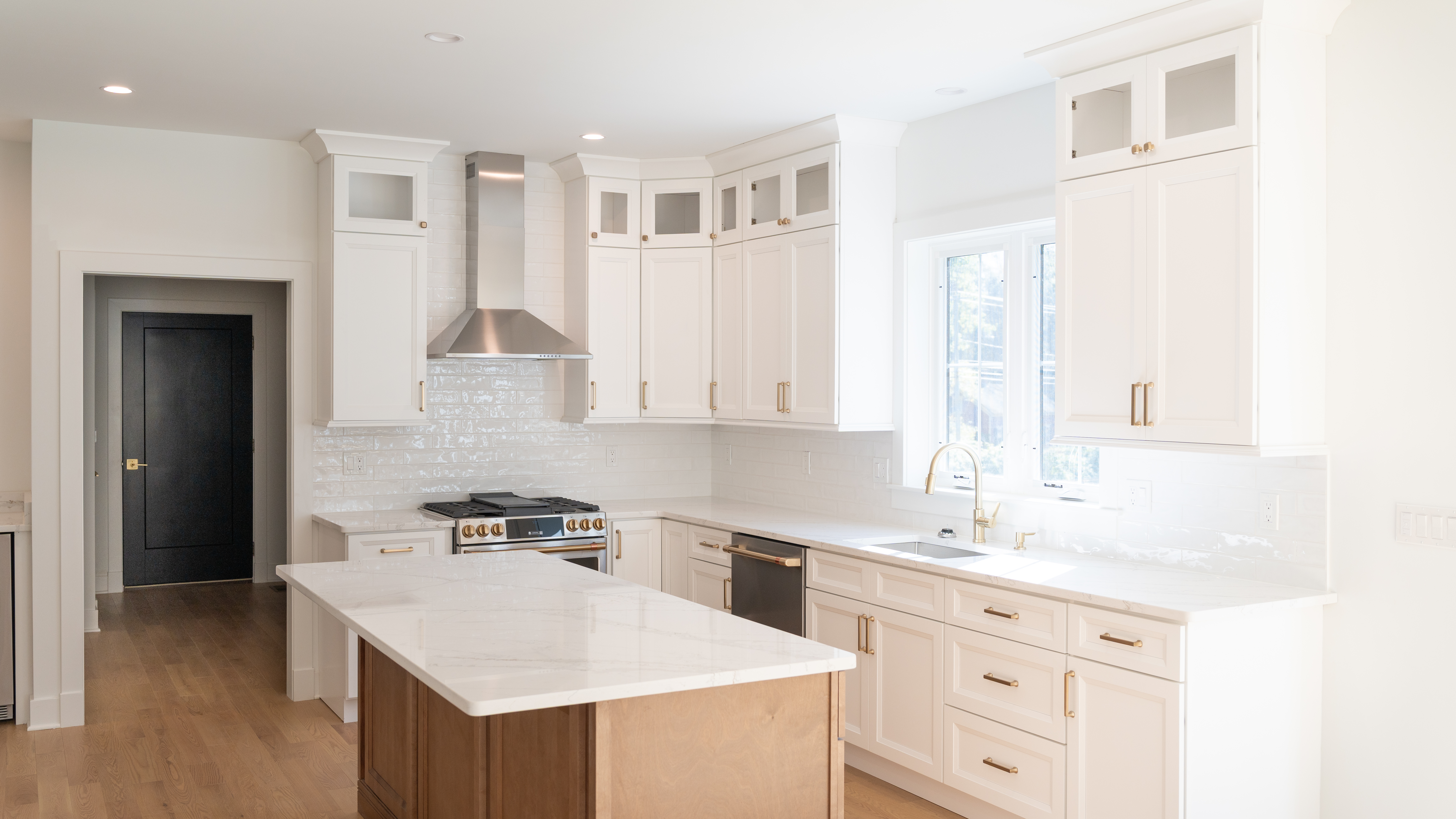 Interior trim boards prepared for installation